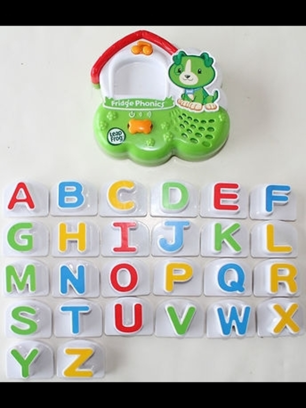 Fridge Phonics Magnetic Letter Set - Green GUC Tested.
